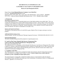 Green Diamond Access Road ROW Categorical Exclusion