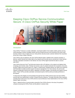 Keeping OnPlus Service Communication Secure