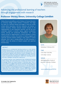 Advancing the professional learning of teachers through engagement with research