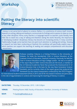 Putting the Literacy into Scientific Literacy