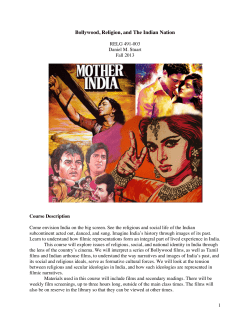 Bollywood, Religion, and The Indian Nation