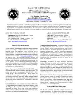 Call for Papers