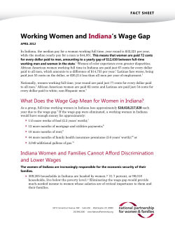 Working Women and Indiana’s Wage Gap