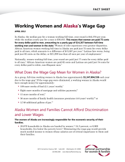 Working Women and Alaska&rsquo;s Wage Gap