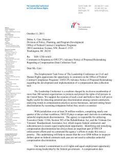 ETF Comments on OFCCP Compensation Data Collection Tool