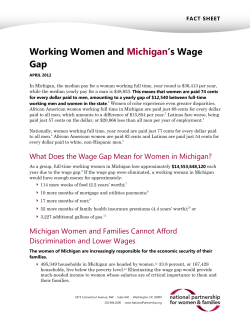 Working Women and Michigan’s Wage Gap