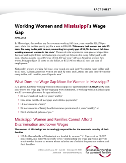 Working Women and Mississippi’s Wage Gap