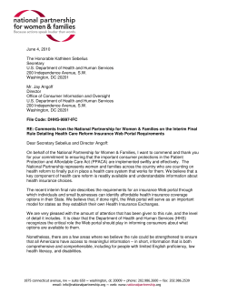 Comments on Requirements for the Health Insurance Web Portal (Healthcare.gov) (June 2010)