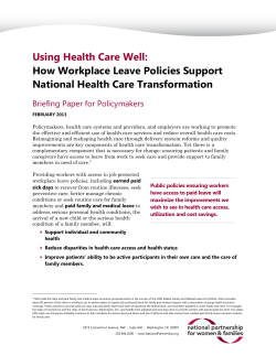 Using Health Care Well: Briefing Paper for Policymakers