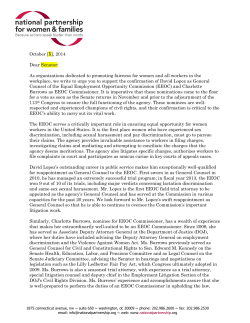 Letter in Support of Burrows and Lopez for EEOC