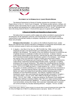 Statement of Opposition on the Nomination of Janice Rogers Brown