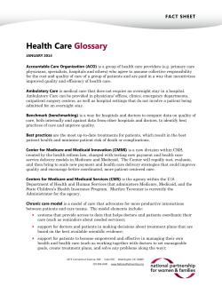 Health Care Glossary