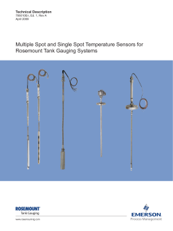 TankRadar Pro Multiple Spot Temperature Sensor Technical Description
