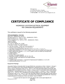 Ex-Canada FM3035492C Certificate of Compliance 2410