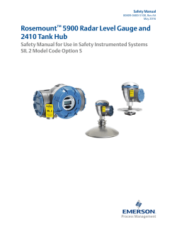 Rosemount 5900 and 2410 Safety Manual for Analog Output/Relay Output