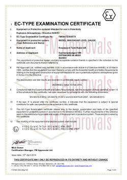 FM09ATEX0057X EC-Type Examination Certificate 5900