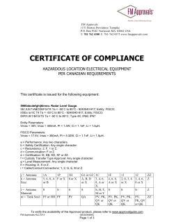 Ex-Canada FM3035466C Certificate of Compliance 5900