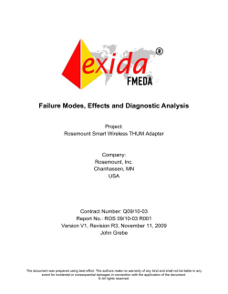 FMEDA Report: Rosemount Smart Wireless THUM Adapter