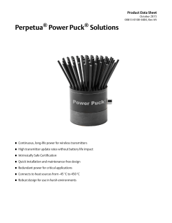 Product Data Sheet: Perpetua® Power Puck® Solutions