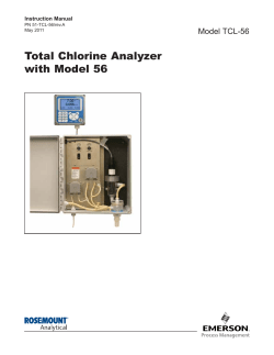 Manual: TCL Total Chlorine Analyzer with 56 Analyzer