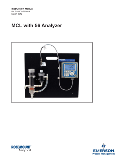 Manual: MCL Monochloramine Measurement with 56 Analyzer