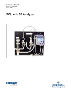 Manual: FCL Free Chlorine System with 56 Analyzer