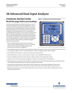 Manual: 56 Advanced Dual-Input Analyzer Abridged