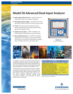 Flyer: 56 Advanced Dual-Input Analyzer