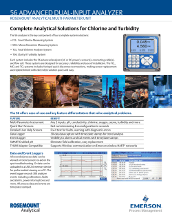 Flyer: 56 Advanced Analyzer for Chlorine and Turbidity