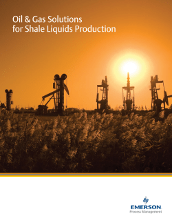 Emerson&rsquo;s O G Solutions for Shale Liquids Production