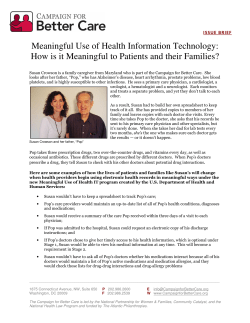 Case Study: How is Health IT Beneficial for Consumers? Using health IT to help individuals be more active in their health care