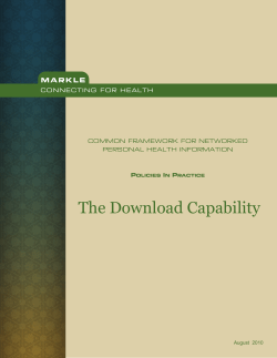 "Blue Button" Download Capability