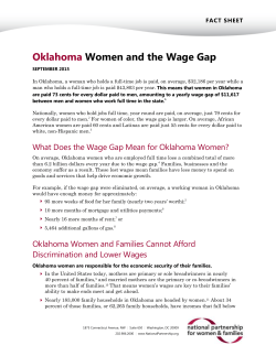 Oklahoma Women and the Wage Gap