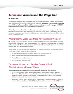 Tennessee Women and the Wage Gap
