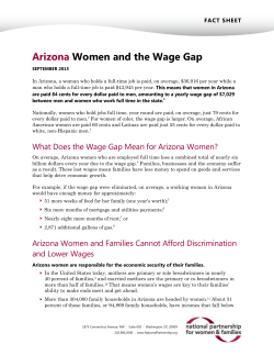 Arizona Women and the Wage Gap
