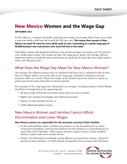 New Mexico Women and the Wage Gap