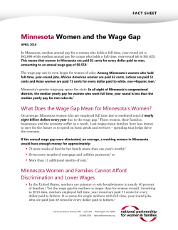 Minnesota Women and the Wage Gap
