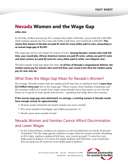 Nevada Women and the Wage Gap