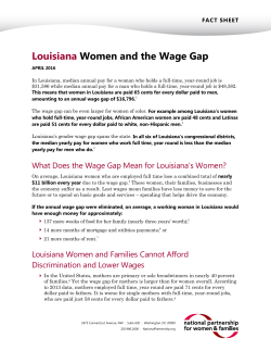 Louisiana Women and the Wage Gap