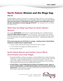 North Dakota Women and the Wage Gap