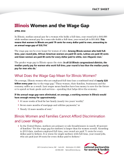 Illinois Women and the Wage Gap