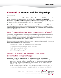 Connecticut Women and the Wage Gap
