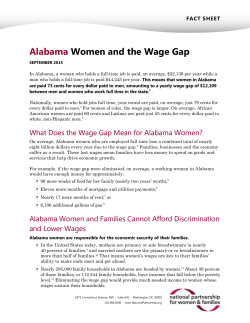 Alabama Women and the Wage Gap