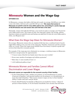 Minnesota Women and the Wage Gap