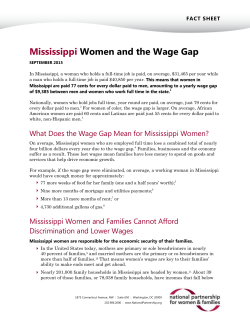 Mississippi Women and the Wage Gap