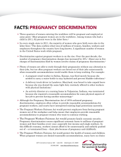Facts: Pregnancy Discrimination