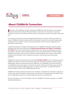 About Childbirth Connection Fact Sheet