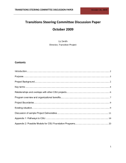 Briefing paper October 2009