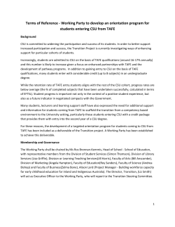 Terms of Reference of the Working Party are available here