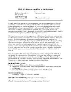 Literature and Film of the Holocaust